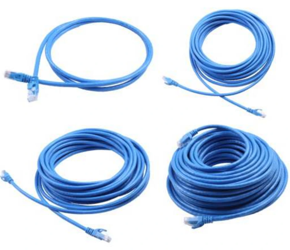Blue Cat6 UTP copper patch cords in different lengths